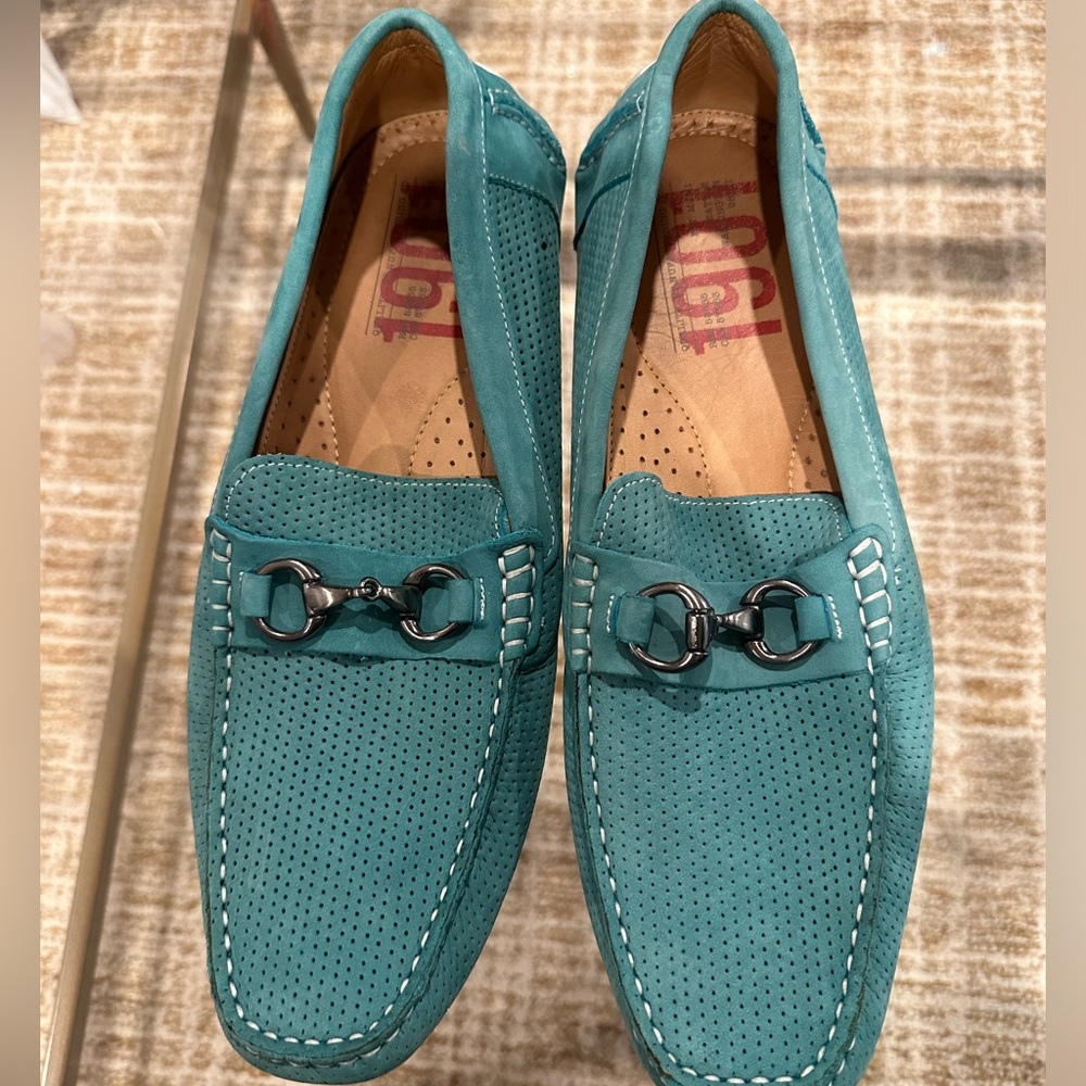 1901 ‘Naples’ M15114 Driving Loafers Men's blue suede Perforated Leather 12 M